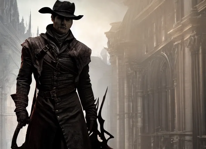 Prompt: photo still of tom cruise in bloodborne, 8 k, studio lighting bright ambient lighting key light, 8 5 mm f 1. 8