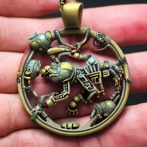 Prompt: chinese necklace metroid