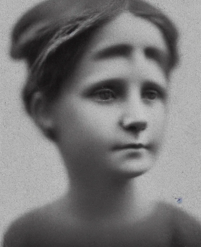 Image similar to close-up portrait of the face of a beautiful Cotton Mill Girl, byLewis Hine, 1908, symmetrical, centered, dramatic angle, ornate, details, smooth, sharp focus, illustration, realistic, cinematic, artstation, award winning, rgb , unreal engine, octane render, cinematic light, macro, depth of field, blur, red light and clouds from the back, highly detailed epic cinematic concept art CG render. made in Maya, Blender and Photoshop, octane render, excellent composition, cinematic dystopian brutalist atmosphere, dynamic dramatic cinematic lighting, aesthetic, very inspirational, arthouse