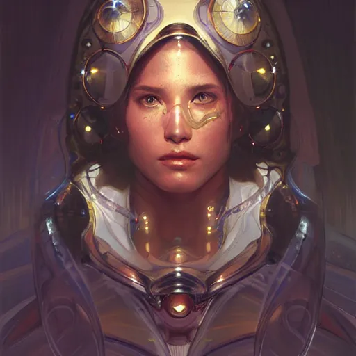 Prompt: portrait of the a holy man, spacesuit, vivid eyes, real life skin, intricate, elegant, highly detailed, artstation, concept art, smooth, sharp focus, art by artgerm and greg rutkowski and alphonse mucha