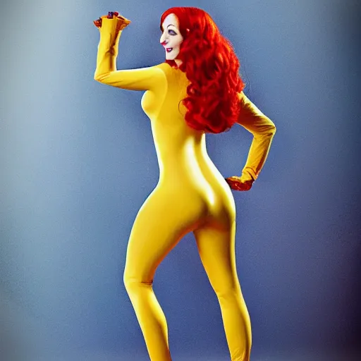 Image similar to christina hendricks as elastic girl,