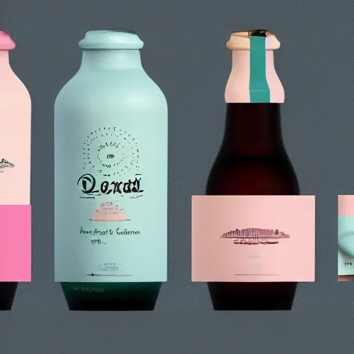 Image similar to pastel colours, conceptual packaging, alcohol, label design, behance, packaging of the world, award, front label, packaging design, craft