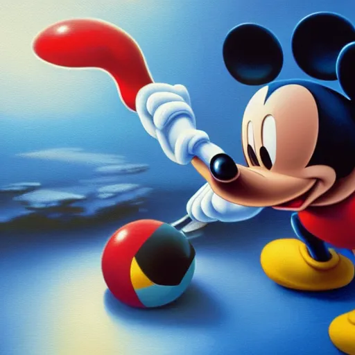Prompt: Mickey Mouse punching a Donald Duck in a brawl, extremely detailed oil painting, unreal 5 render, rhads, Bruce Pennington, Studio Ghibli, tim hildebrandt, digital art, octane render, beautiful composition, trending on artstation, award-winning photograph, masterpiece