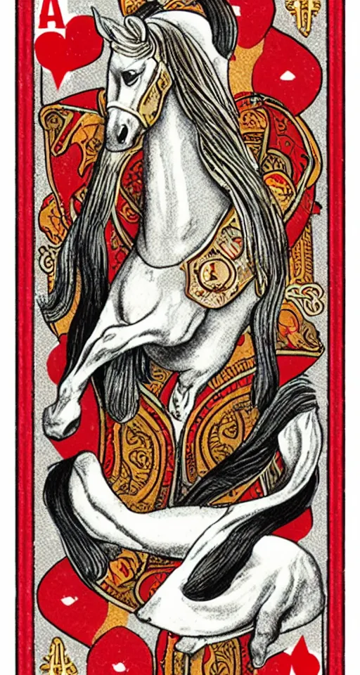 Image similar to horse, playing card back