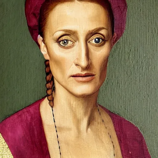 Prompt: a renaissance style portrait painting of Natascha McElhone