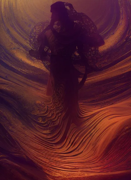 Prompt: arab prince, wooden art nouveau swirls, strong subsurface scattering, cables, tubes, subsurface scattering, in the style of ruan jia and beeple and giger, subsurface scattering, mystical colors, rim light, dramatic lighting, 4 k, stunning scene, raytracing, octane render, trending on artstation