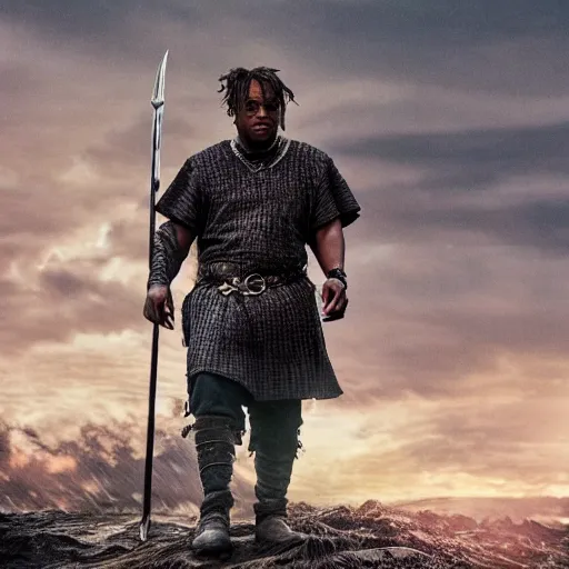 Image similar to juice wrld in Vikings very detailed 4k quality super realistic