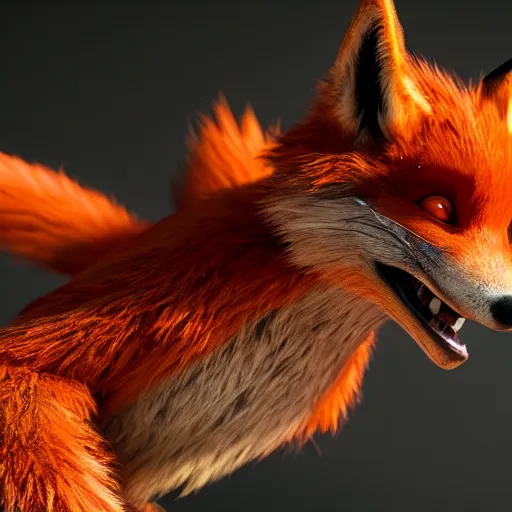 Image similar to weta disney pixar movie still macro close photo of cute anthropomorphic vulpes vulpes fulva james bond : : by weta, greg rutkowski, wlop, ilya kuvshinov, rossdraws, artgerm, octane render, iridescent, bright morning, anime, liosh, mucha : :