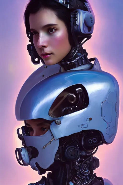 Image similar to portrait futuristic beautiful South american Airforce armored pilot Girl, at inside of future fighter aircraft, ssci-fi, fantasy, intricate, very very beautiful, elegant, human anatomy, neon light, highly detailed, digital painting, artstation, concept art, soft light, smooth, sharp focus, illustration, art by tian zi and WLOP and alphonse mucha