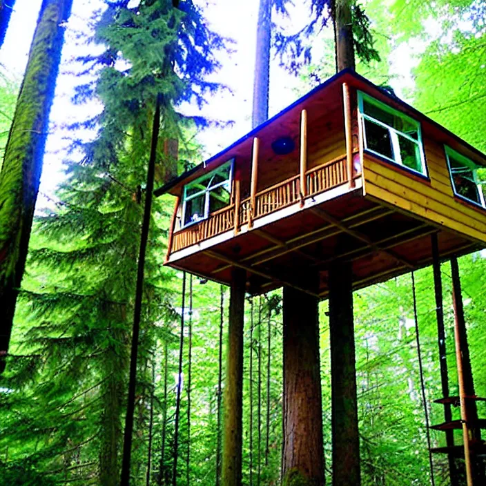 Image similar to mobile home tree house at vanvcouver,british columbia,canada