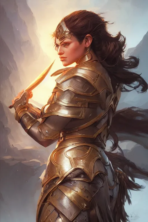 Image similar to amazon valkyrie athena, d & d, fantasy, portrait, highly detailed, headshot, digital painting, trending on artstation, concept art, sharp focus, illustration, art by artgerm and greg rutkowski and magali villeneuve