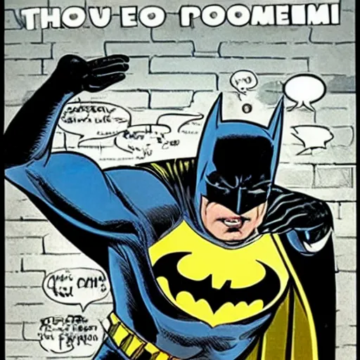 Image similar to Batman ran out of toilet paper and is distressed