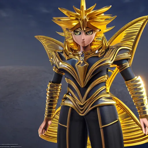 Prompt: full shot portrait of angry Saint Seiya knight at moonlight, wearing golden and silver Cat armor, inspired by Tim Burton, Masami Kurumada, Norihiro Yagi, Marc Simonetti, Amano, Juri Misaki, detailed, unreal engine 4k volumetric light, fog,