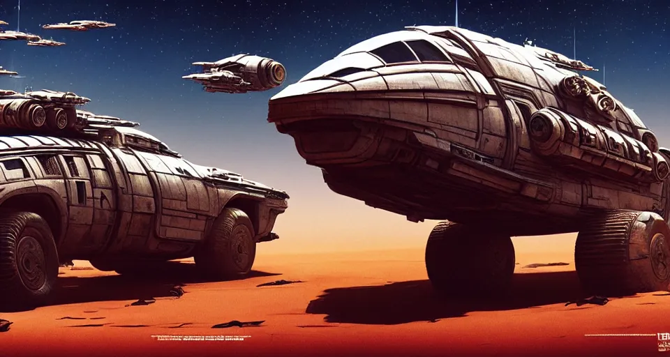 Prompt: highly detailed cinematic syd mead scifi render of 3 d sculpt of fury road spaceship, sparth, scott robertson, guardians of the galaxy, star wars, maschinen krieger, raphael lecoste
