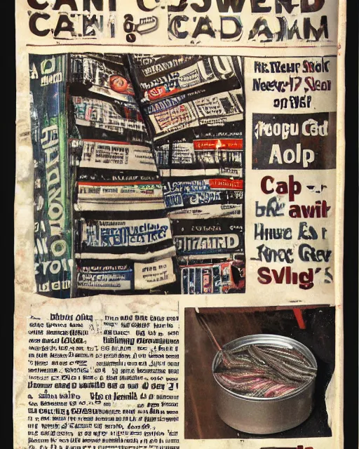 Image similar to can of worms, ebay listing, product picture, advertisement, old newspaper article