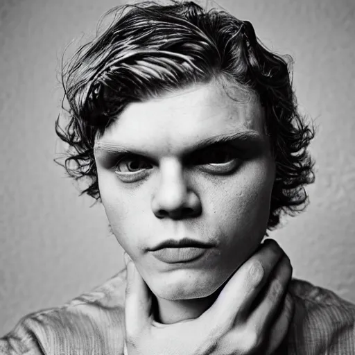 Image similar to actor evan peters photographed by edward weston