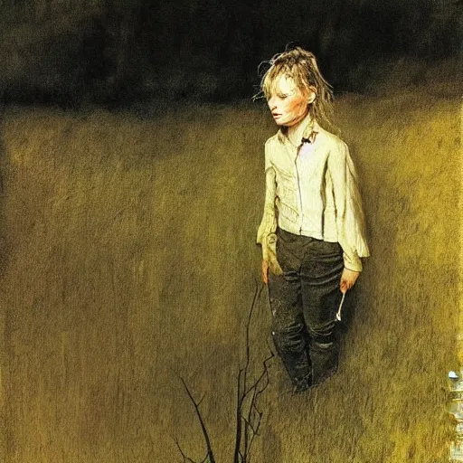 Image similar to a painting by andrew wyeth