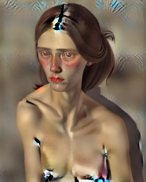 Prompt: portrait of a woman with a woman, clemente, francescomau wilson, filonov, beautiful face, octane rendering