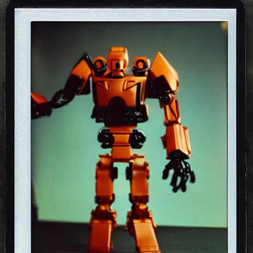 Image similar to polaroid photo of bionicle