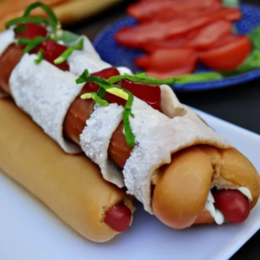 Image similar to hotdog cannoli
