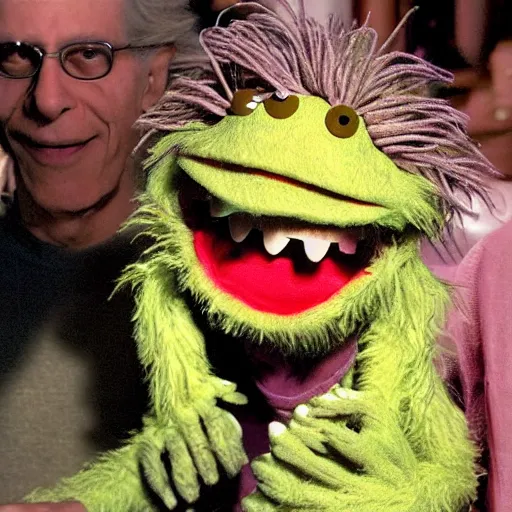 Image similar to cronenberg monster muppet designed by jim henson, highly detailed, disturbing, high quality, high resolution