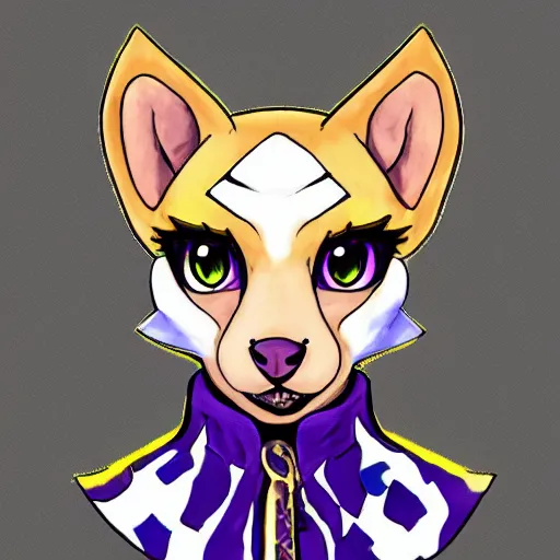 Prompt: giorno giovanna's fursona, furaffinity style, detailed