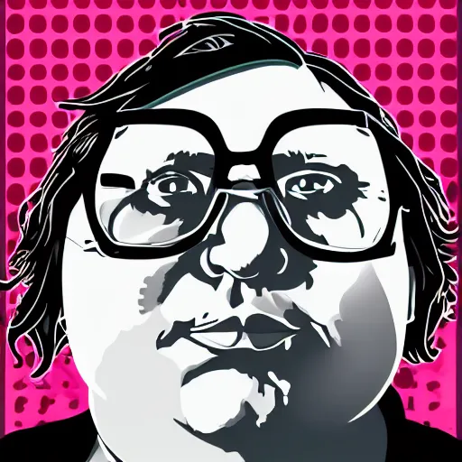 Image similar to andy milonakis & clark duke hybrid, vector, svg sticker art