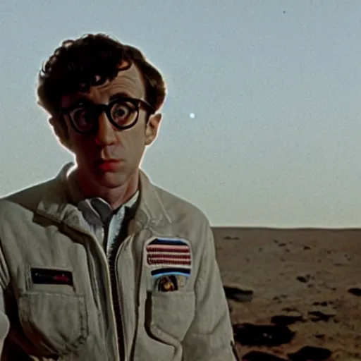 Image similar to A Woody Allen comedy on the first man on Mars