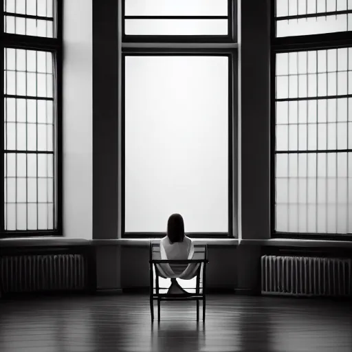 Image similar to a woman in a white dress sitting in a chair, volumetric lighting, photorealistic, criterion collection, featured on cg society, shutterstock contest winner, award - winning photograph, mysterious