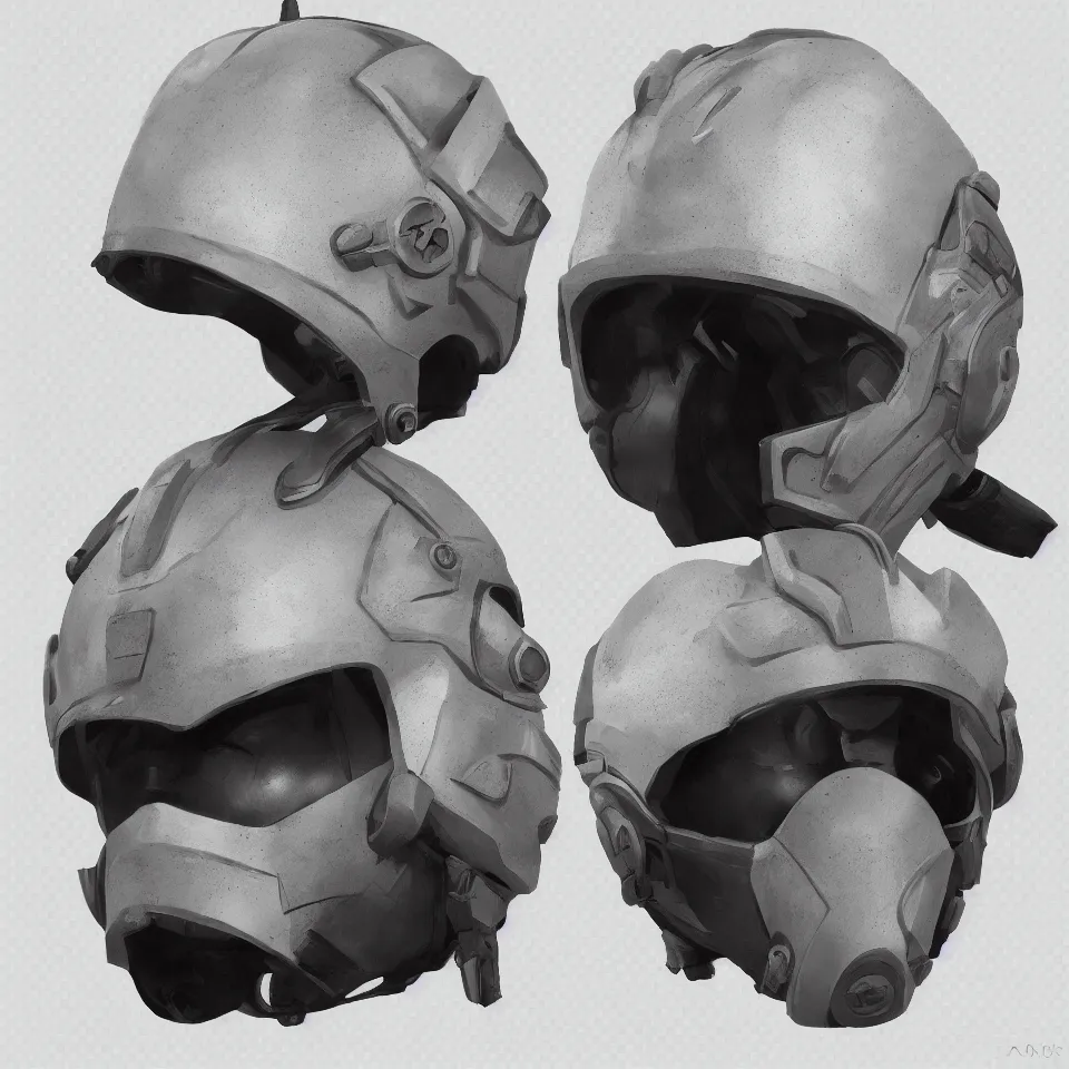 Prompt: front view epic mechanical headgear combat vision helmet highly detailed, digital painting, hyper concept art, smooth, sharp focus, simple draft aaa unreal artstation