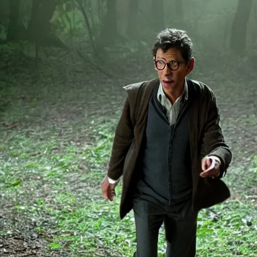 Prompt: Jeff Goldblum in the movie Harry Potter And The Prisoner Of Azkaban