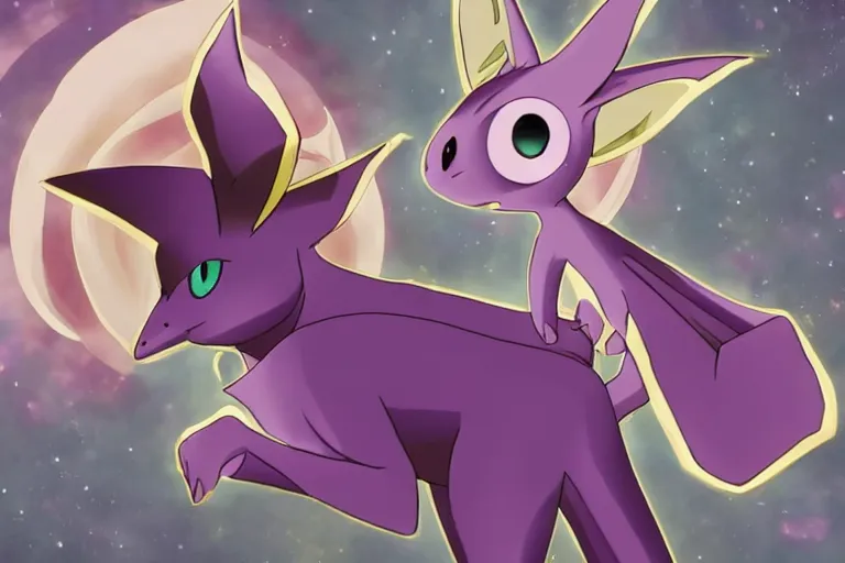 Image similar to Espeon with a sniper