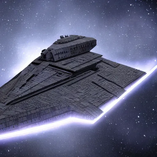 Prompt: a star destroyer from star wars