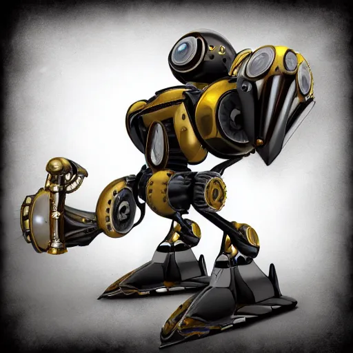 Image similar to mech wasp. mechanical robot. iron, gold, diamond. hyper detail. hyperrealistic