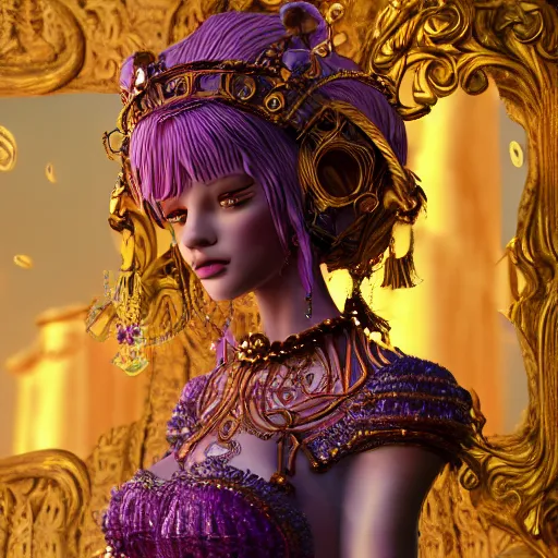 Image similar to princess of amethyst, ornate, intricate, hyper detailed, stunning, surreal, 4 k, octane render