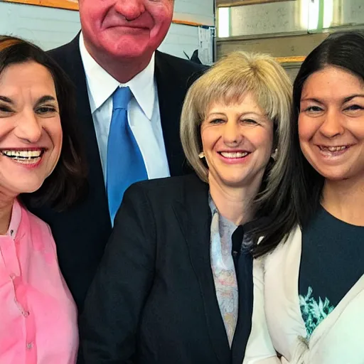 Image similar to photo of a prime minister with two girlfriends