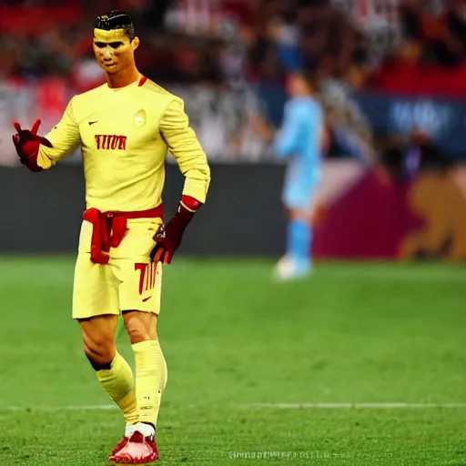 Prompt: Cristiano Ronaldo as Iron Man