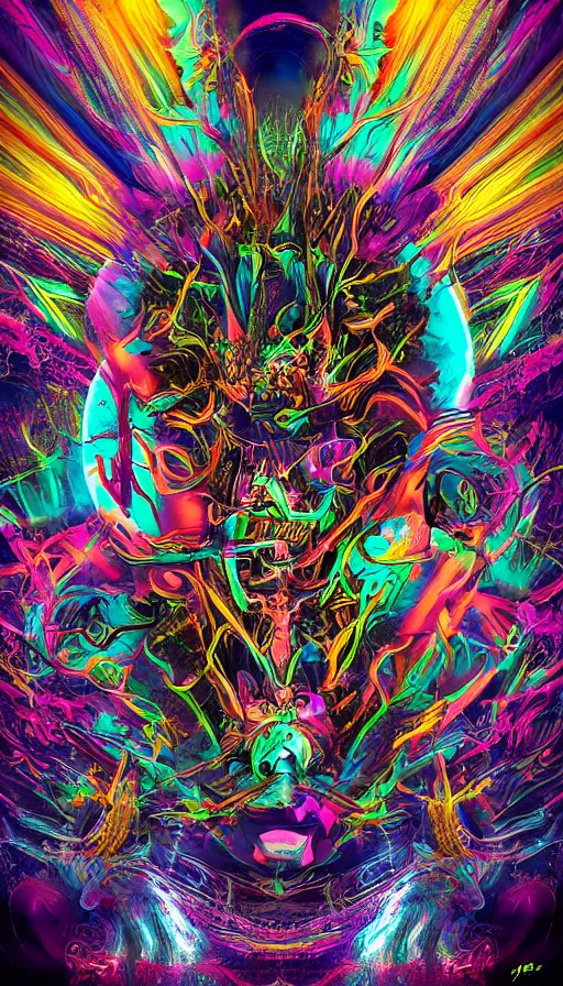 Image similar to psytrance artwork, by jesper esjing