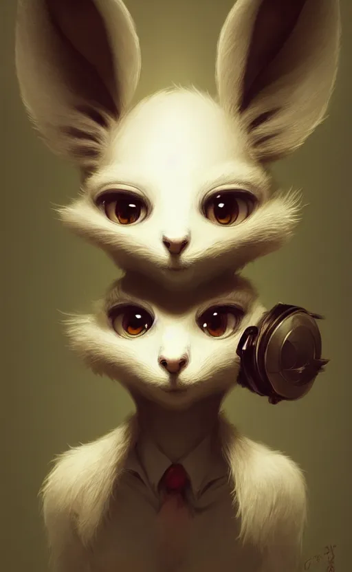 Image similar to a beautiful portrait of a cute anthropomorphic humanoid fursona. big eyes. character design by cory loftis fenghua zhong ryohei hase isma