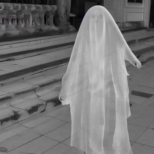 Prompt: ghost caught on camera