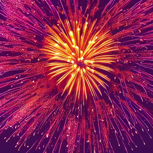 Prompt: A flower with petals like fireworks, 4k photography