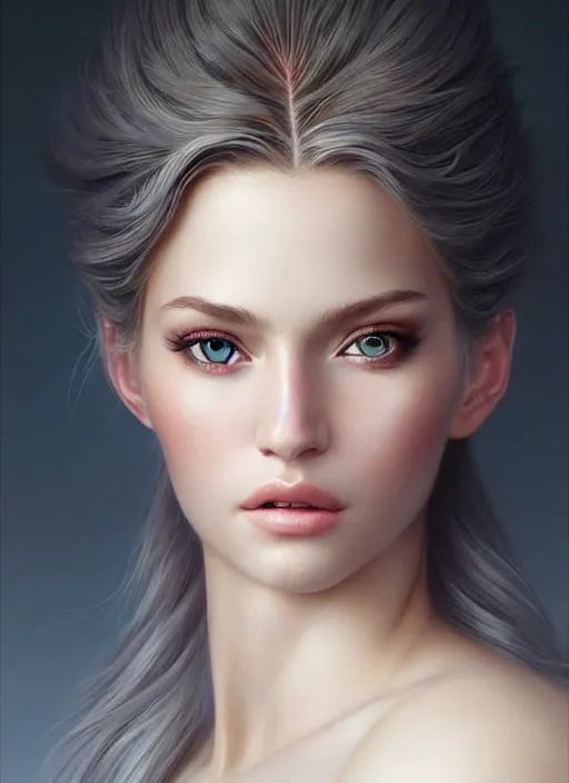 Prompt: a gorgeous female photo, professionally retouched, soft lighting, wearing a feather dress, realistic, smooth face, perfect eyes, wide angle, sharp focus on eyes, 8 k high definition, insanely detailed, intricate, elegant, art by artgerm and greg rutkowski and stefan kostic