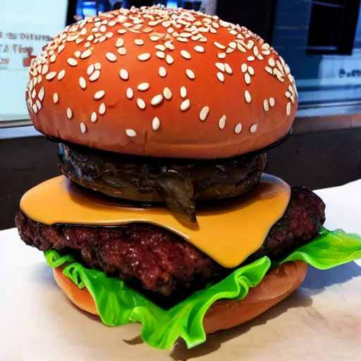 Image similar to mimic themed burger from macdonalds