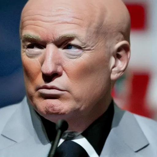 Image similar to donald trump as a bald man