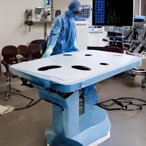 Image similar to xenomorph on a surgical table.