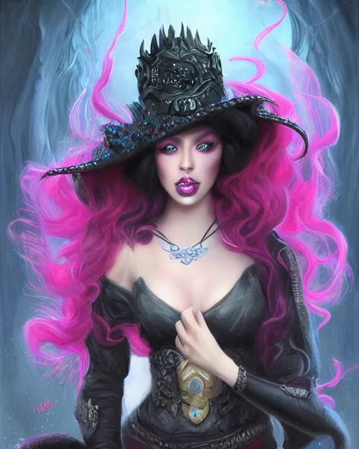 Image similar to the empress of licorice, D&D character art, candyland character, black licorice twist hair, licorice clothing, femme fatale, realistic digital painting, fantasy art, digital painting, character portrait, intricate ornamentation, by WLOP, Artstation Trending, Wayne Reynolds