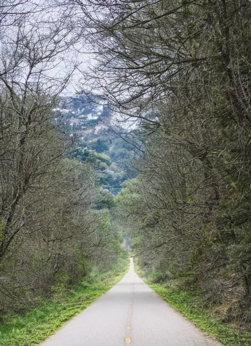 Image similar to a road that goes on forever