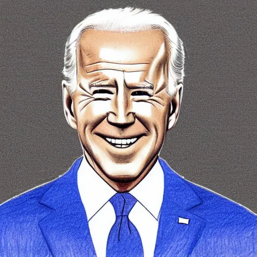 Prompt: drawing of joe biden drawn in crayon by a toddler