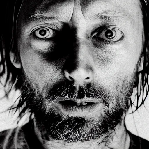 Prompt: Thom Yorke singer songwriter official, a photo by Colin Greenwood, ultrafine detail, chiaroscuro, private press, associated press photo, angelic photograph, masterpiece