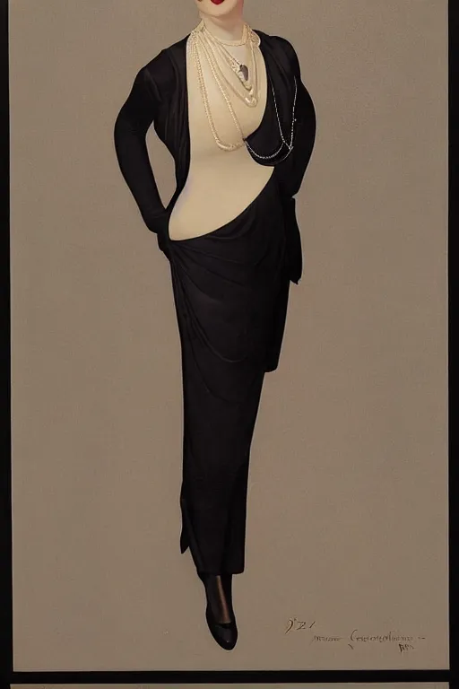 Image similar to a oil painting depicting a Jazz Age high society figure, 1920s style, smooth, highly detailed, high contrast, Coles Phillips, Dean Cornwell, JC Leyendecker, 8K